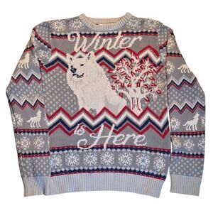 Game of Thrones Sweater Womens Small Winter Is Here Pullover GOT